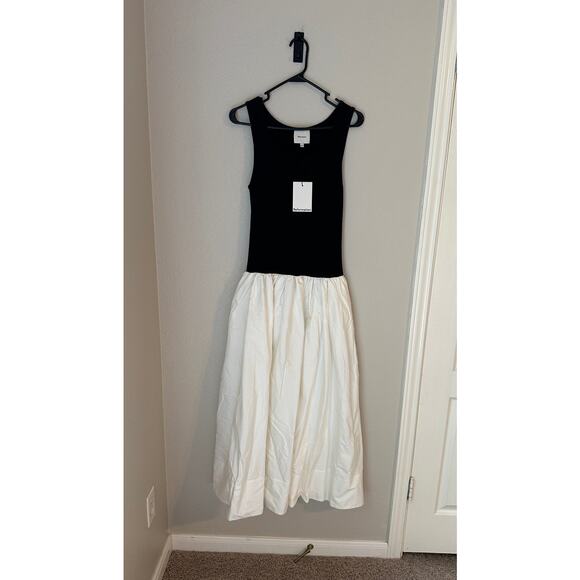 Reformation NWT Large Verdona Black and White cotton dress, classic, old money - Picture 2 of 4